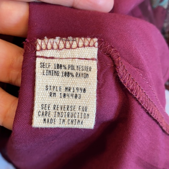 Moon River long sleeve mini dress XS floral - Picture 7 of 12